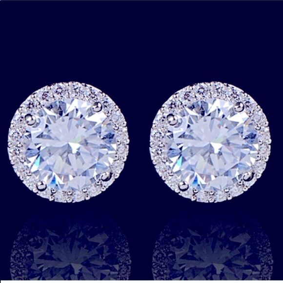 Five Star Jewelry - NWT 5 Star ⭐️ White Gold Plated Crystal Zi…